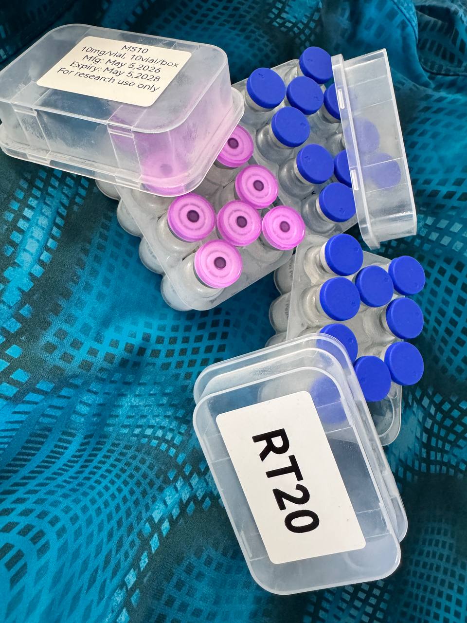 Real vials — your actual product