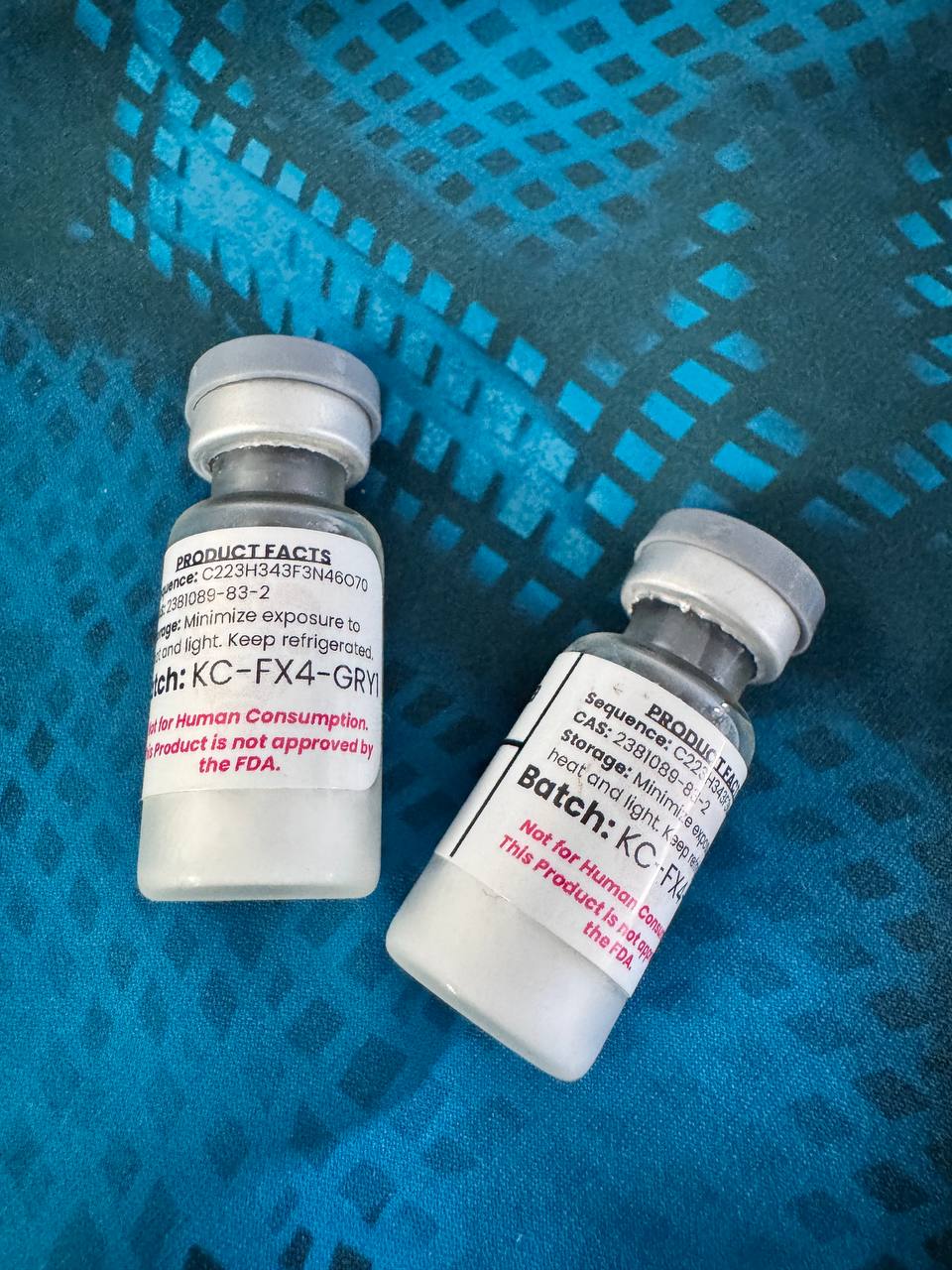 Labeled & batch-tracked vials
